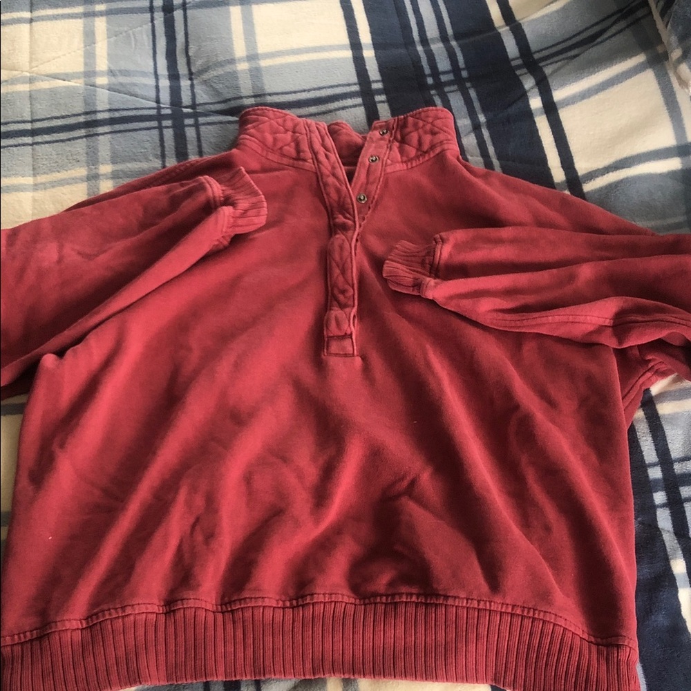 Women’s Aerie Oh-Snap Sweater in Red/Burgundy.
